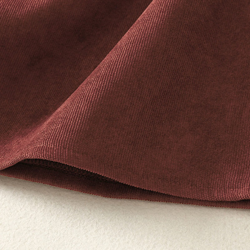 Vestido midi de manga larga para mujer, de algodón cálido, cuello alto y con bolsillos , Buddha Stones. - image 12