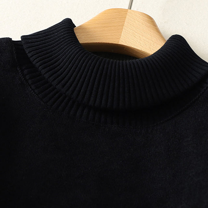 Vestido midi de manga larga para mujer, de algodón cálido, cuello alto y con bolsillos , Buddha Stones. - image 22