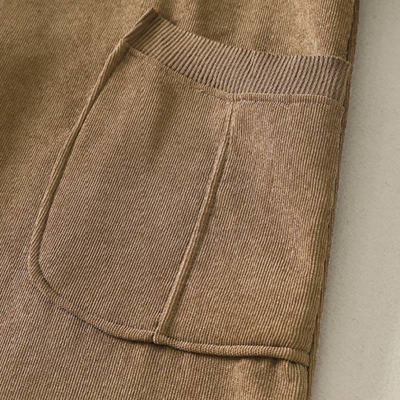 Vestido midi de manga larga para mujer, de algodón cálido, cuello alto y con bolsillos , Buddha Stones. - image 3