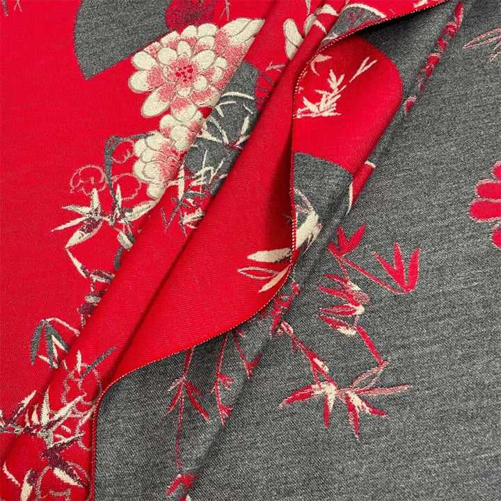 Bufanda/chal acogedor con estampado de flores de peonía, abanico de invierno con Buddha Stones y bambú - image 7