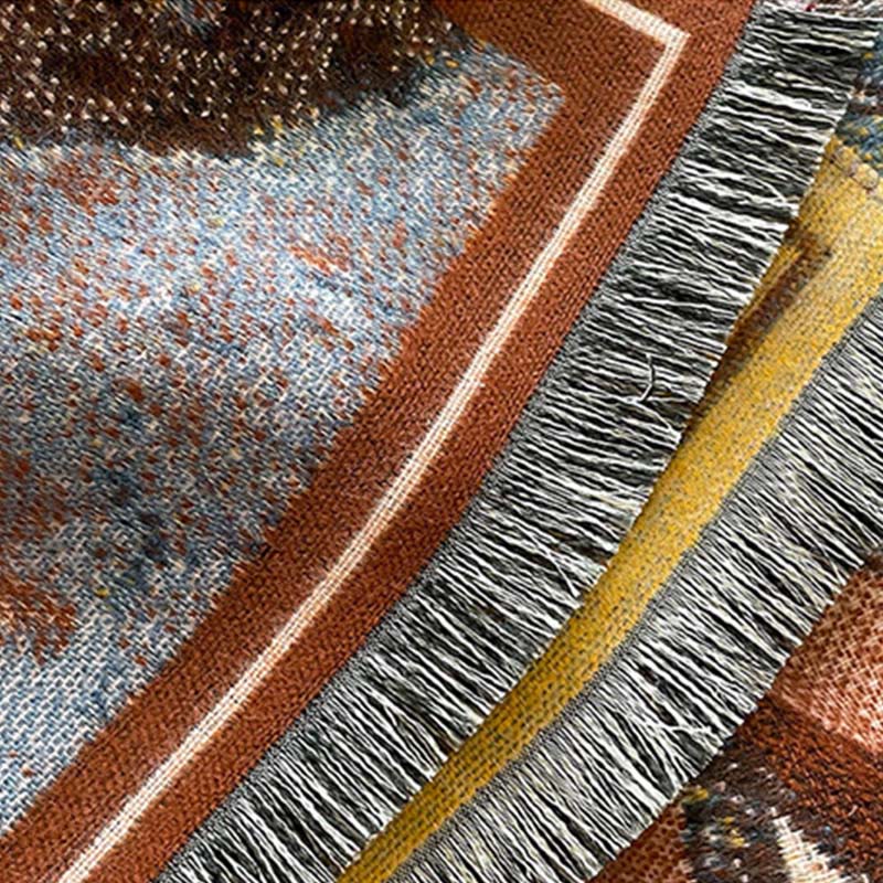 Bufanda/chal cálido y acogedor con estampado de Buddha Stones, flores de magnolia blancas de invierno y pajaritos - image 14