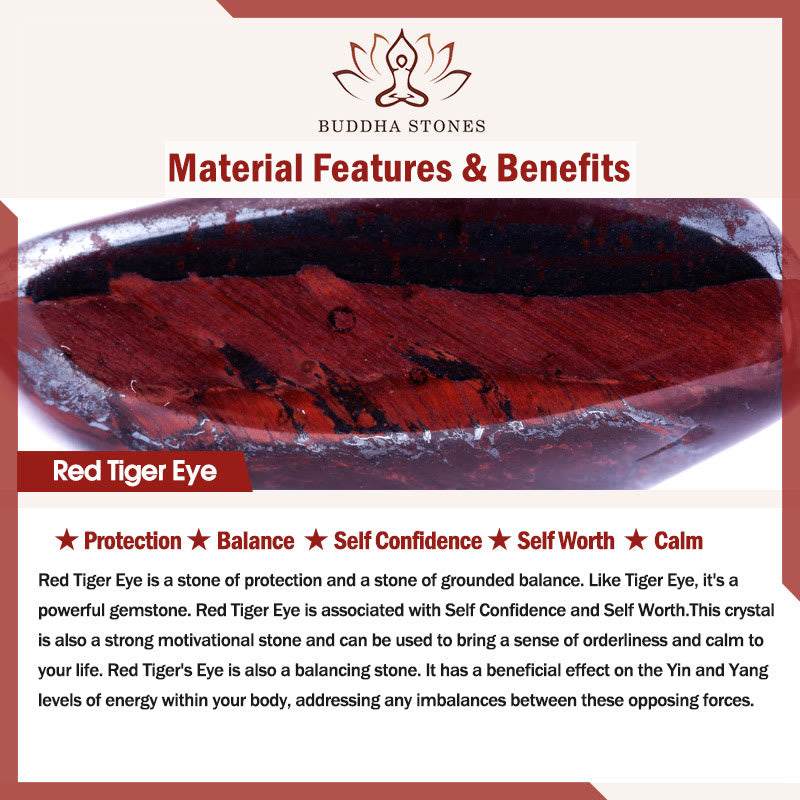 Pulsera protectora de cuero con Buddha Stones, ónix negro, ojo de tigre y acero de titanio - image 6