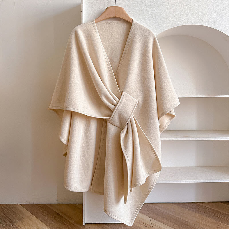 Bufanda tipo chal de invierno, color liso, cálida y acogedora, con diseño de Buddha Stones. - PapayaWhip - 160 x 110 cm - image 0