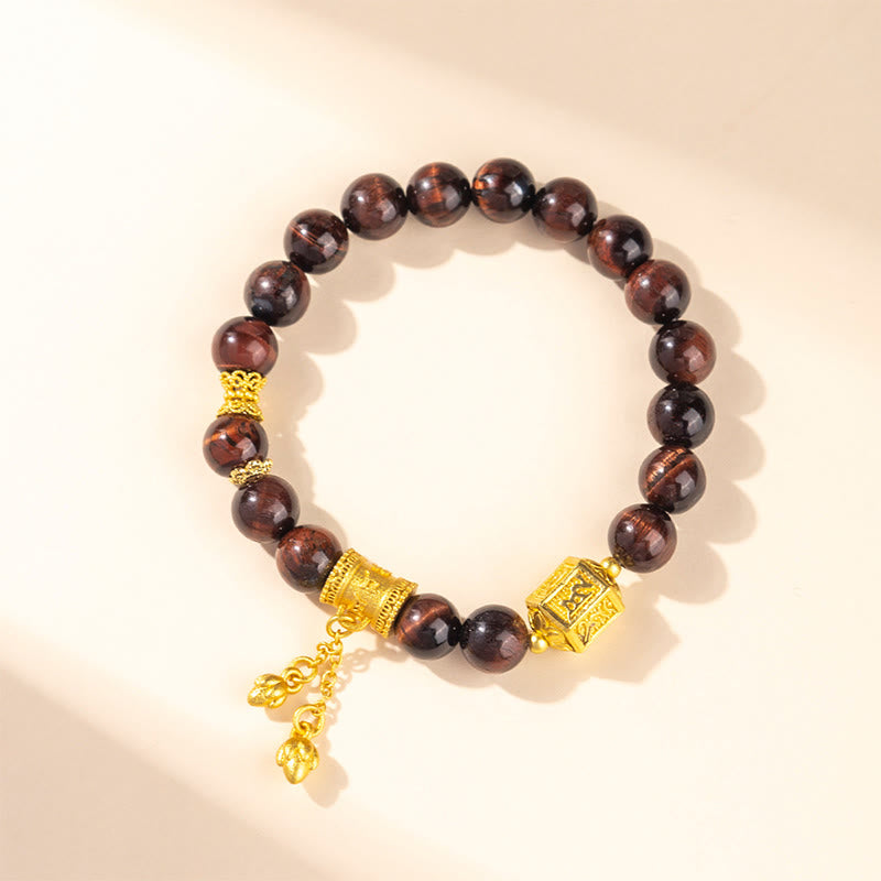 Pulsera de equilibrio de aleación con Buddha Stones y ojo de tigre variado - image 1