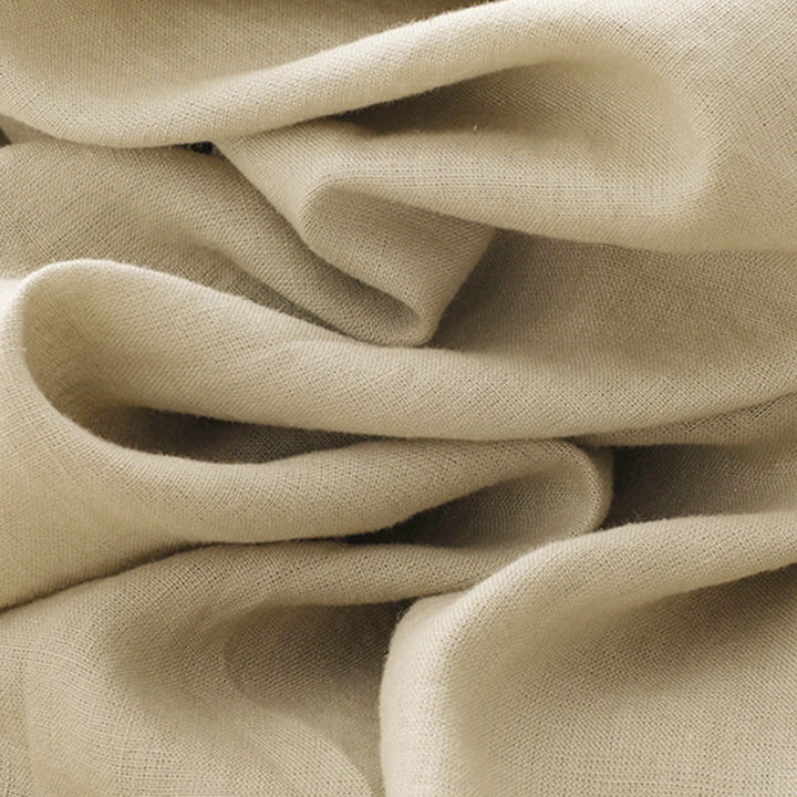 Vestido midi de algodón de manga larga con diseño de botones lisos y bolsillos, estampado de Buddha Stones para el otoño. - image 14