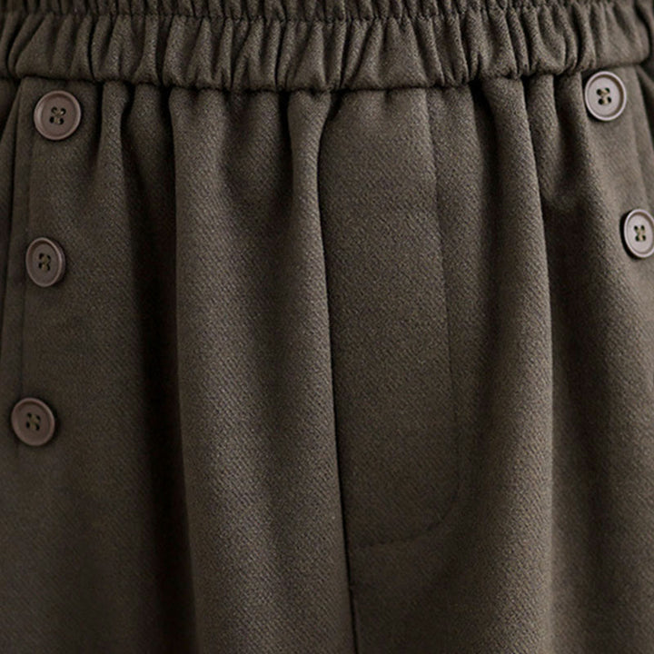 Falda de algodón de color liso para mujer, talla 7-8, con cintura elástica y bolsillos, de Buddha Stones. - image 7