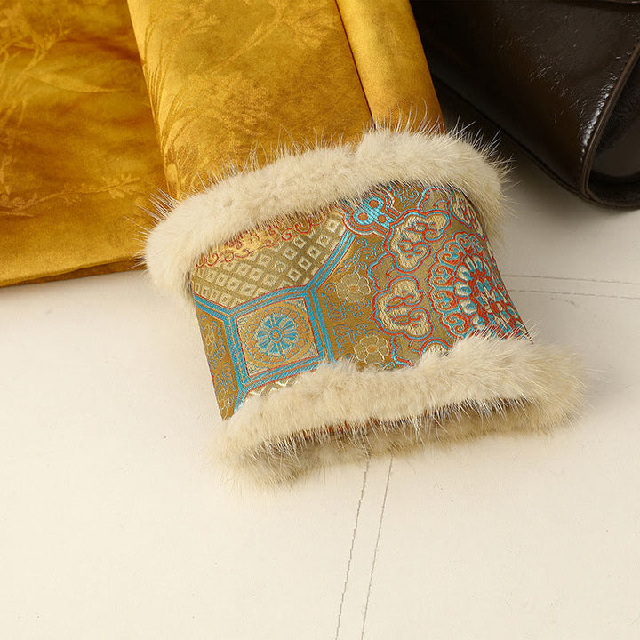 Chaqueta de manga larga y corte grueso para mujer con estampado tradicional chino de Buddha Stones.  - image 7