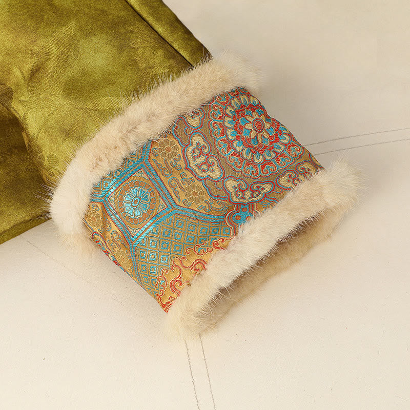 Chaqueta de manga larga y corte grueso para mujer con estampado tradicional chino de Buddha Stones.  - image 12