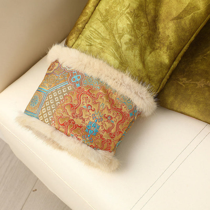 Chaqueta de manga larga y corte grueso para mujer con estampado tradicional chino de Buddha Stones.  - image 13