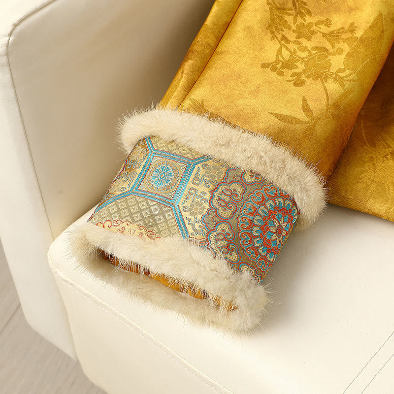 Chaqueta de manga larga y corte grueso para mujer con estampado tradicional chino de Buddha Stones.  - image 8