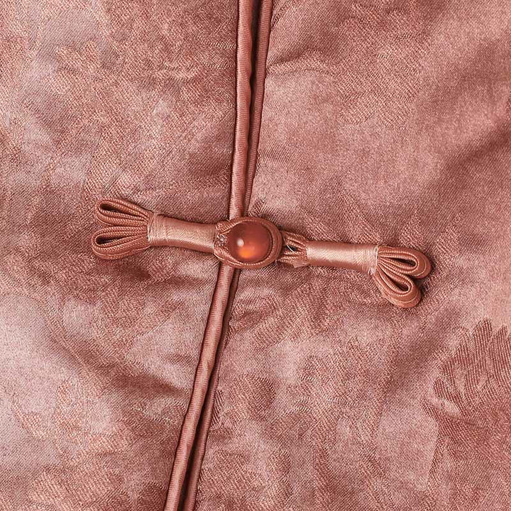 Chaqueta de manga larga y corte grueso para mujer con estampado tradicional chino de Buddha Stones.  - image 23