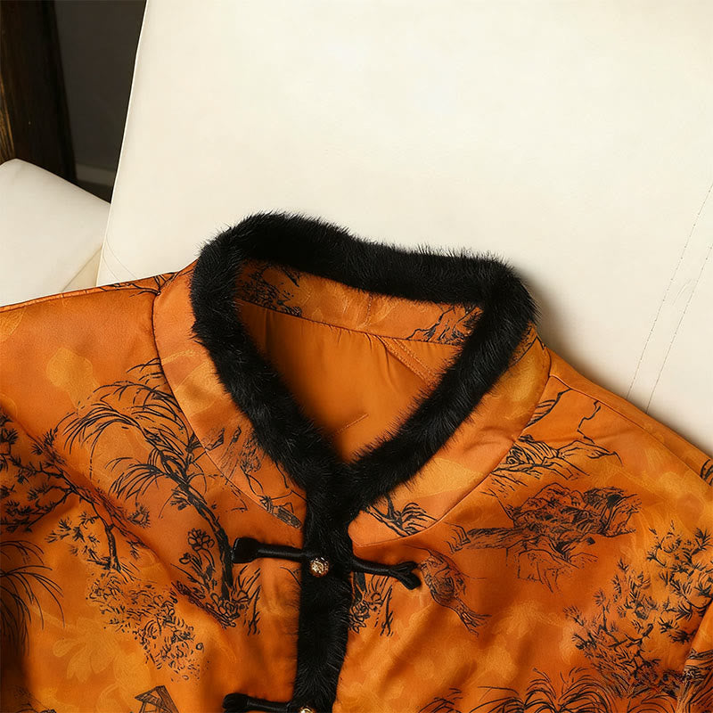 Chaqueta de manga larga y gruesa para mujer con estampado de flores, Buddha Stones.  - image 4