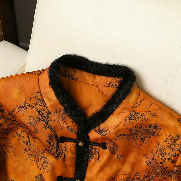 Chaqueta de manga larga y gruesa para mujer con estampado de flores, Buddha Stones.  - image 4