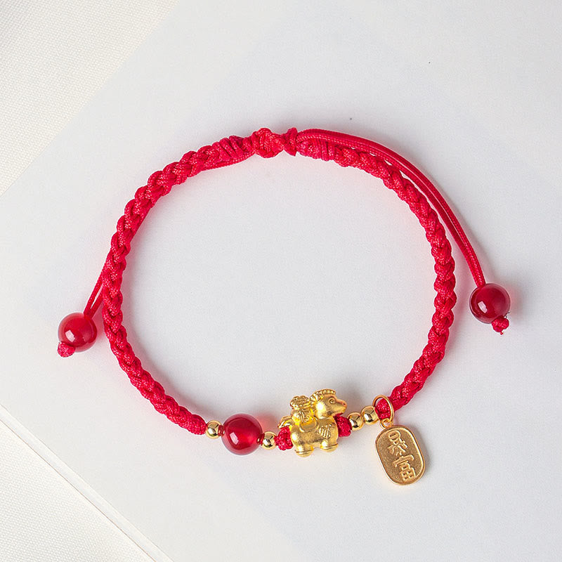 Pulsera de plata de ley 999 con Buddha Stones, Año del Caballo, símbolo de paz, prosperidad y éxito. - image 1