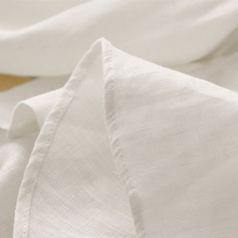 Camisa de manga larga de algodón para mujer, color liso, cuello redondo y botones, con estampado de Buddha Stones. - image 14