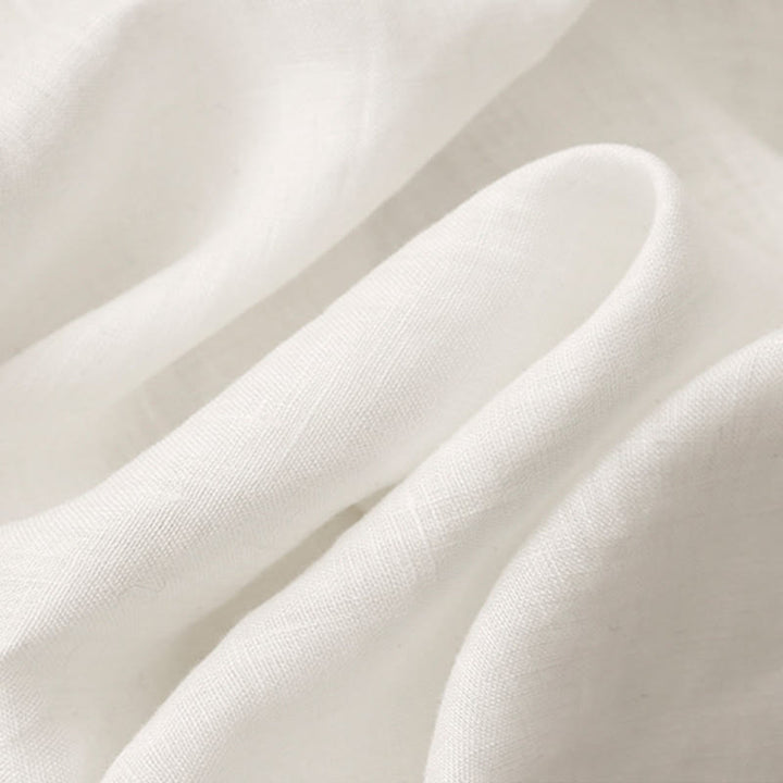 Camisa de manga larga de algodón para mujer, color liso, cuello redondo y botones, con estampado de Buddha Stones. - image 12