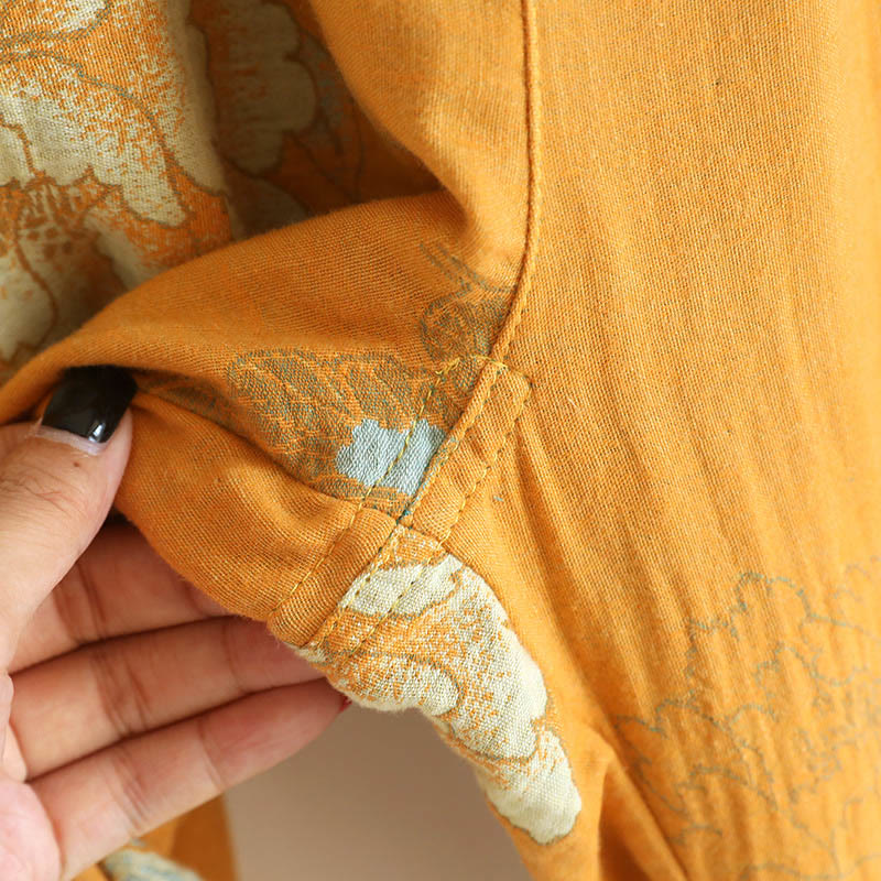 Conjunto de camisa tipo cárdigan y pantalón de manga larga con estampado de botones de rana y bolsillos, de algodón , con Buddha Stones (2 piezas).  - image 10