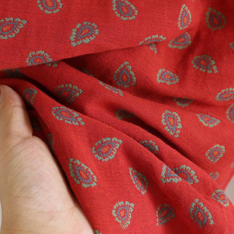 Conjunto de camisa y pantalón de manga larga con botones de rana, estampado floral colorido y bolsillos, de algodón puro, con estampado de Buddha Stones (2 piezas).  - image 15