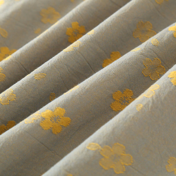 Conjunto de camisa y pantalón de manga larga con botones de rana, estampado floral colorido y bolsillos, de algodón puro, con estampado de Buddha Stones (2 piezas).  - image 3