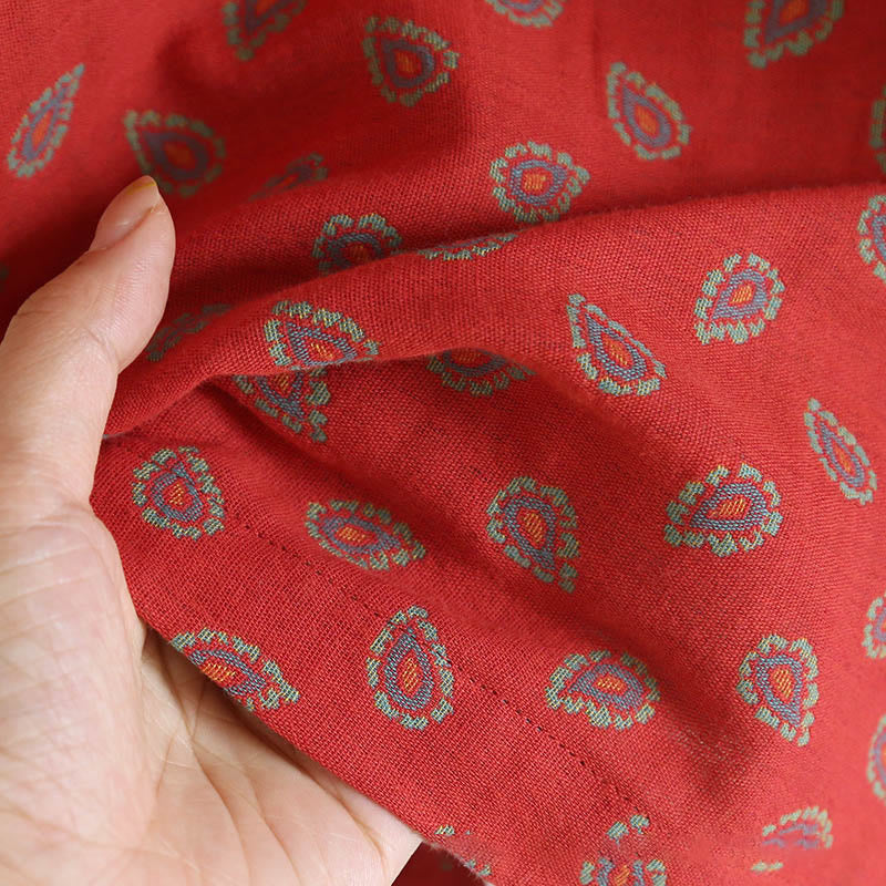 Conjunto de camisa y pantalón de manga larga con botones de rana, estampado floral colorido y bolsillos, de algodón puro, con estampado de Buddha Stones (2 piezas).  - image 13