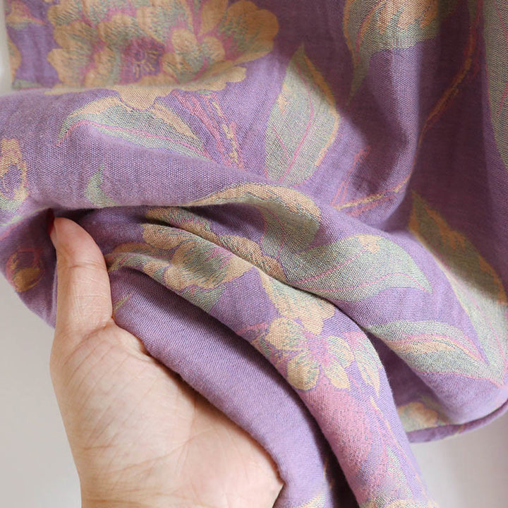 Conjunto de camisa y pantalón de algodón de 2 piezas con estampado floral, cuello redondo y botones, manga larga y bolsillos , Buddha Stones.  - image 17