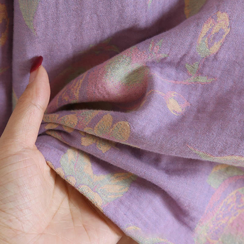 Conjunto de camisa y pantalón de algodón de 2 piezas con estampado floral, cuello redondo y botones, manga larga y bolsillos , Buddha Stones.  - image 16