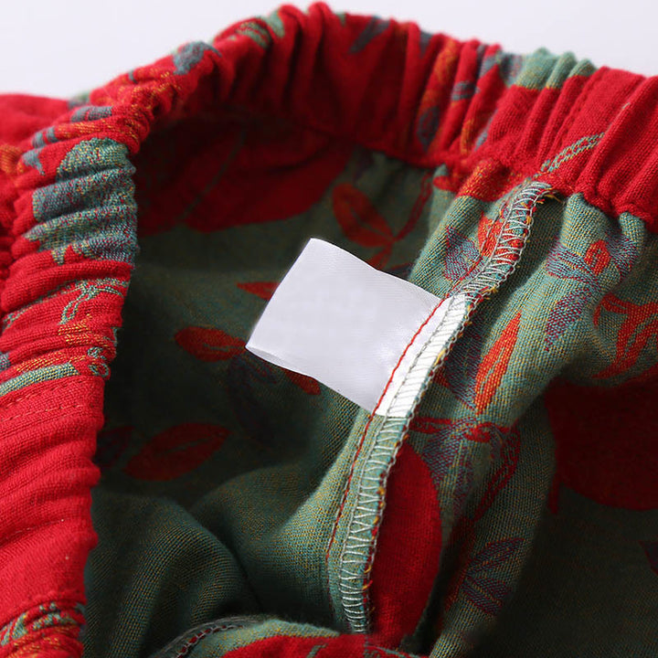 Conjunto de camisa y pantalón de manga larga con botones de rana y bolsillos, estilo patchwork, de algodón puro, con estampado de Buddha Stones (2 piezas).  - image 12