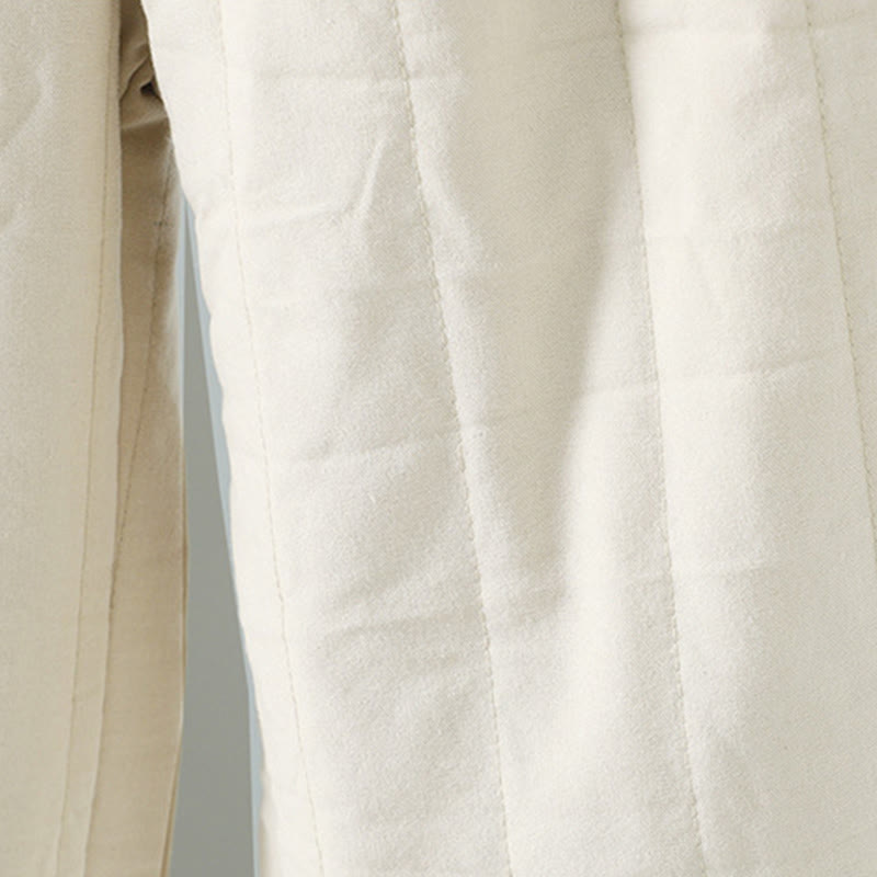 Pantalones térmicos de algodón para mujer con bordado étnico floral de Buddha Stones y bolsillos - image 7