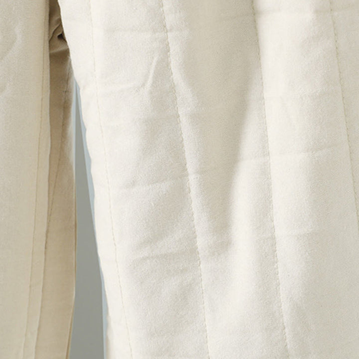 Pantalones térmicos de algodón para mujer con bordado étnico floral de Buddha Stones y bolsillos - image 7