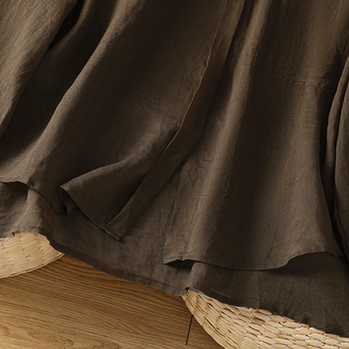 Camisa de manga larga para mujer con solapa y bolsillo, con estampado de Buddha Stones, ideal para el otoño. - image 17