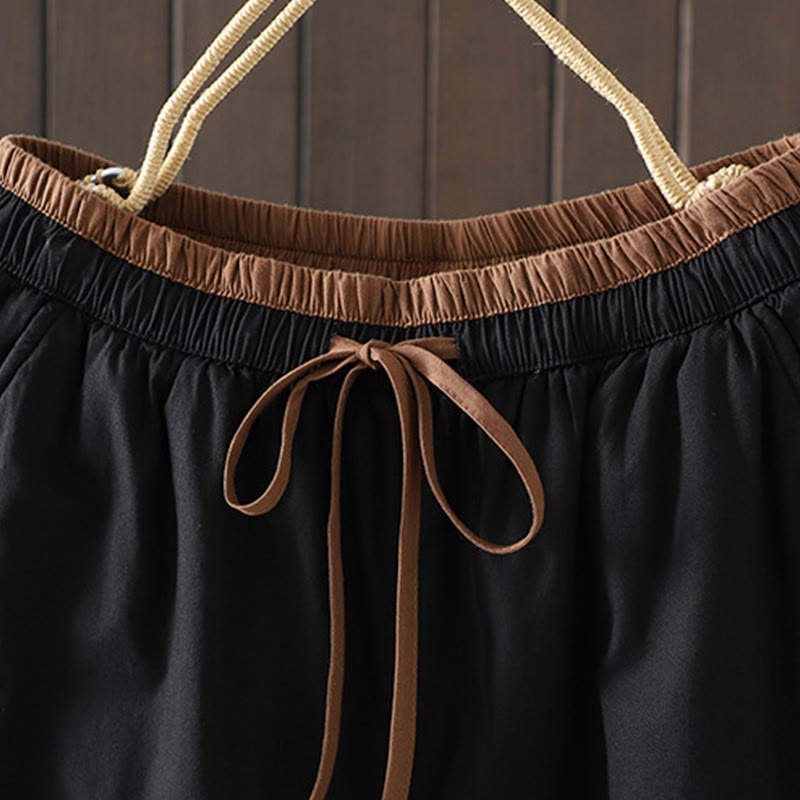 Pantalones térmicos tipo harem para mujer, lisos, de algodón con forro polar y estampado de Buddha Stones, con bolsillos. - image 2