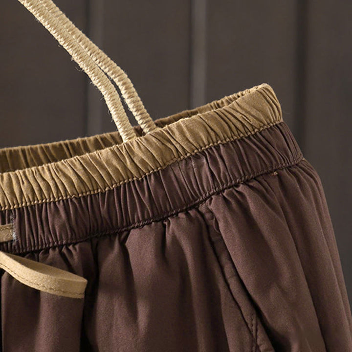 Pantalones térmicos tipo harem para mujer, lisos, de algodón con forro polar y estampado de Buddha Stones, con bolsillos. - image 8