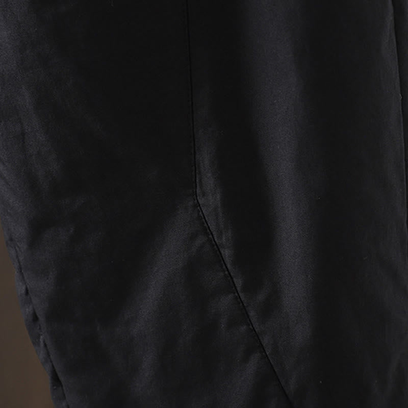 Pantalones térmicos tipo harem para mujer, lisos, de algodón con forro polar y estampado de Buddha Stones, con bolsillos. - image 4