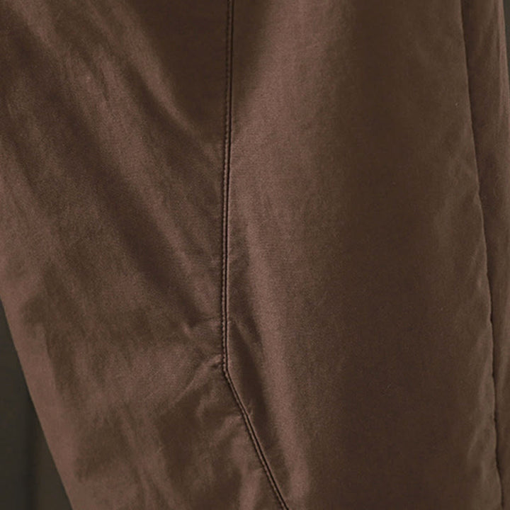 Pantalones térmicos tipo harem para mujer, lisos, de algodón con forro polar y estampado de Buddha Stones, con bolsillos. - image 11