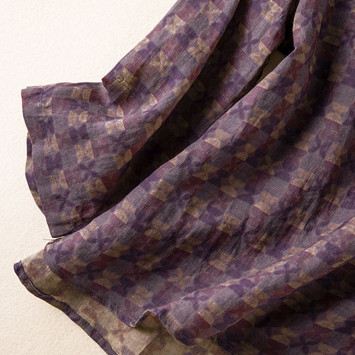 Camisa de manga larga para mujer con estampado floral y cuello en V de Buddha Stones Spring - image 2