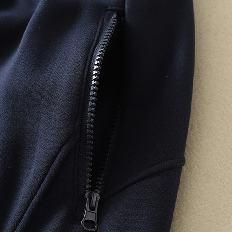 Pantalones de mujer de pierna ancha, con cremallera, forro polar térmico y estampado Buddha Stones Midnightblue, de algodón, con bolsillos y diseño en algodón. - image 5