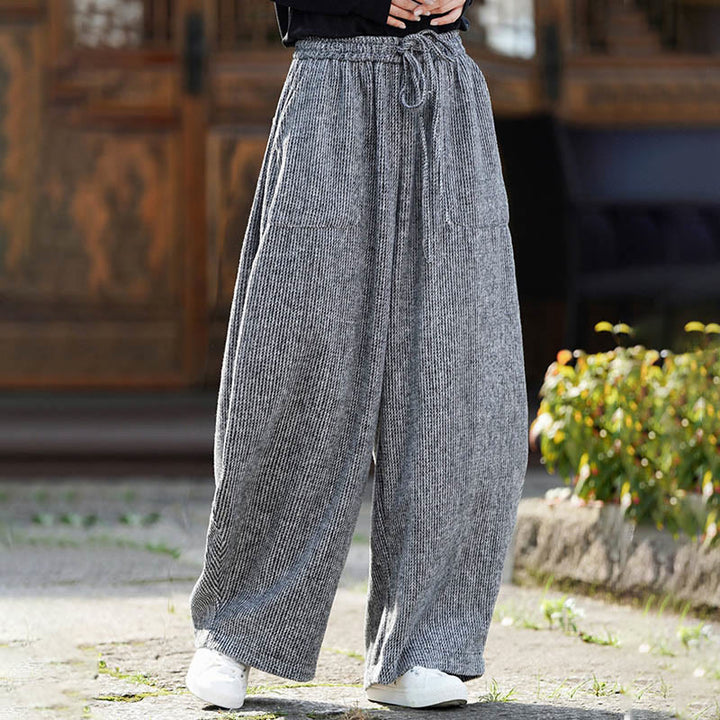 Pantalones de algodón de cintura alta con diseño de cordón ajustable y bolsillos, de color liso, para hombre, con estampado de Buddha Stones. - image 28