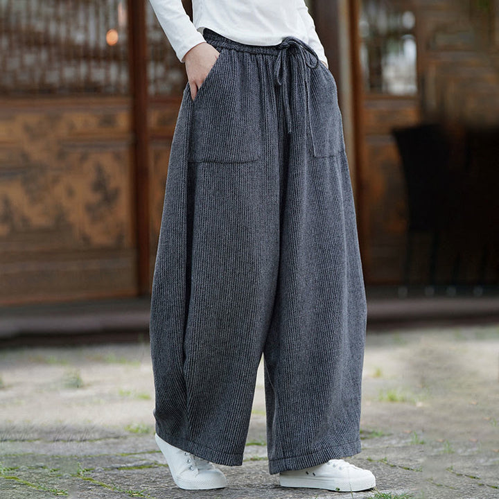 Pantalones de algodón de cintura alta con diseño de cordón ajustable y bolsillos, de color liso, para hombre, con estampado de Buddha Stones. - image 20