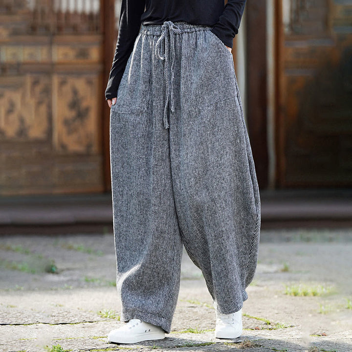 Pantalones de algodón de cintura alta con diseño de cordón ajustable y bolsillos, de color liso, para hombre, con estampado de Buddha Stones. - image 26