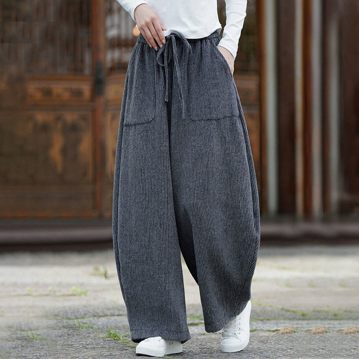 Pantalones de algodón de cintura alta con diseño de cordón ajustable y bolsillos, de color liso, para hombre, con estampado de Buddha Stones. - image 16