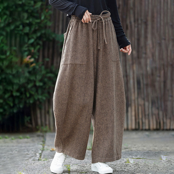 Pantalones de algodón de cintura alta con diseño de cordón ajustable y bolsillos, de color liso, para hombre, con estampado de Buddha Stones. - image 4