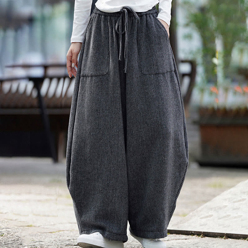 Pantalones de algodón de cintura alta con diseño de cordón ajustable y bolsillos, de color liso, para hombre, con estampado de Buddha Stones. - Gris oscuro - US/UK/AU46, EU56 (5XL) - image 10