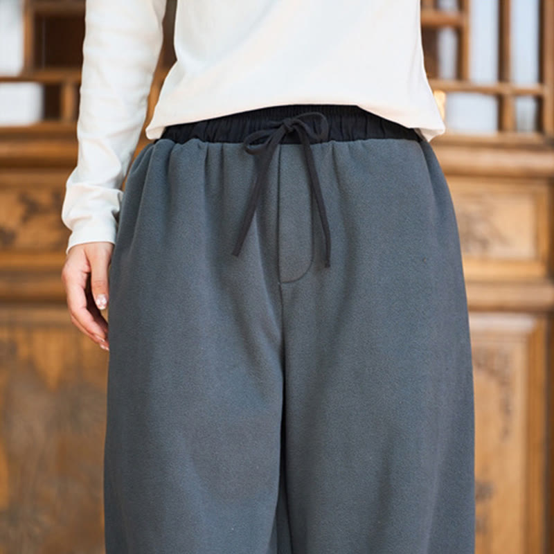 Pantalones de invierno para hombre Buddha Stones, de algodón, color liso, con puños elásticos, largo 9 y bolsillos. - image 10