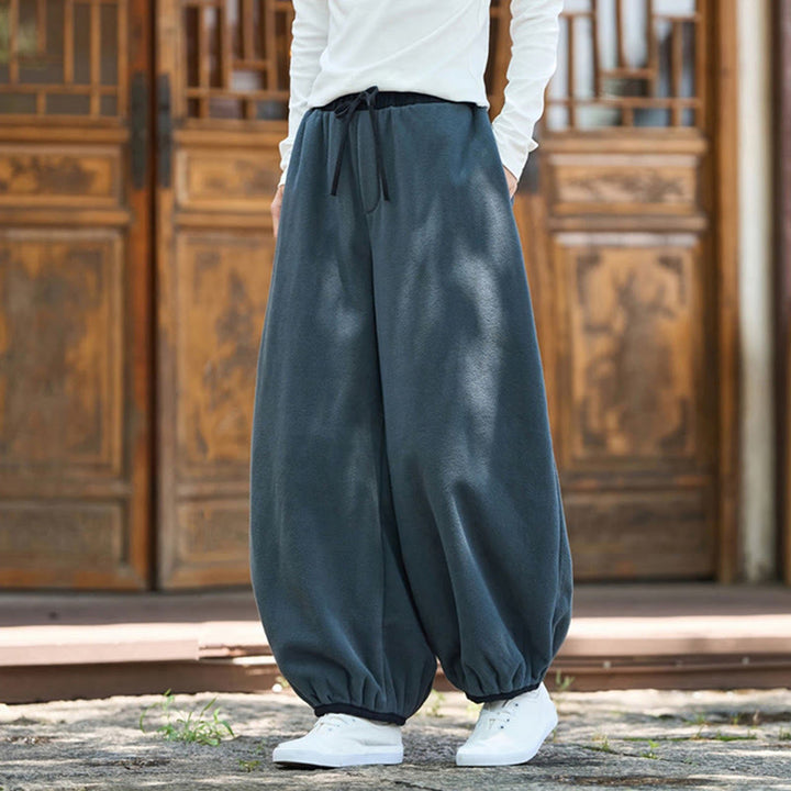 Pantalones de invierno para hombre Buddha Stones, de algodón, color liso, con puños elásticos, largo 9 y bolsillos. - image 5