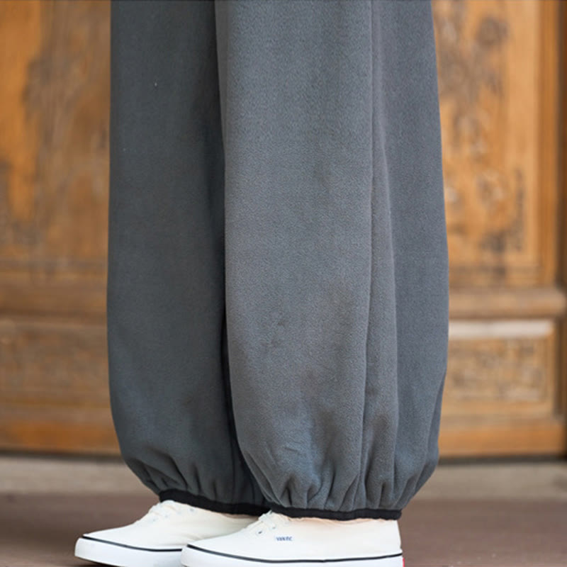 Pantalones de invierno para hombre Buddha Stones, de algodón, color liso, con puños elásticos, largo 9 y bolsillos. - image 12