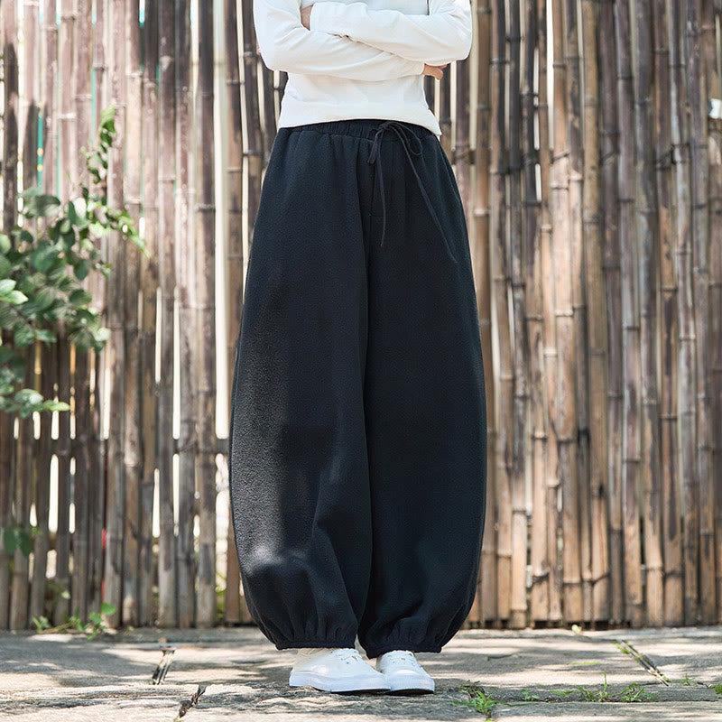 Pantalones de invierno para hombre Buddha Stones, de algodón, color liso, con puños elásticos, largo 9 y bolsillos. - Negro - US/UK/AU46, EU56 (5XL) - image 13