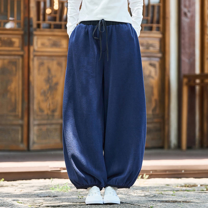 Pantalones de invierno para hombre Buddha Stones, de algodón, color liso, con puños elásticos, largo 9 y bolsillos. - image 36