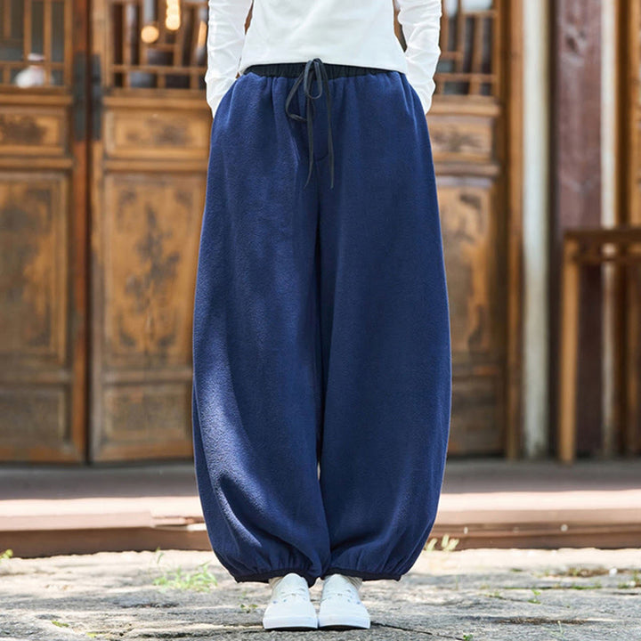 Pantalones de invierno para hombre Buddha Stones, de algodón, color liso, con puños elásticos, largo 9 y bolsillos. - image 36