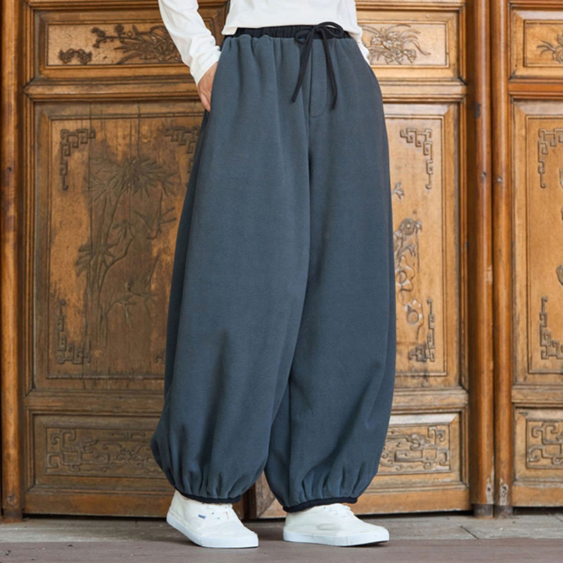 Pantalones de invierno para hombre Buddha Stones, de algodón, color liso, con puños elásticos, largo 9 y bolsillos. - image 3