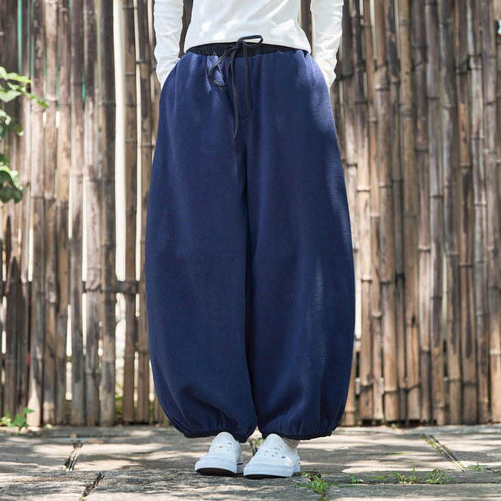 Pantalones de invierno para hombre Buddha Stones, de algodón, color liso, con puños elásticos, largo 9 y bolsillos. - image 34